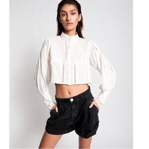 New FREE PEOPLE One Teaspoon Streetwalkers High-Waist Shorts $130 SIZE 24 Black